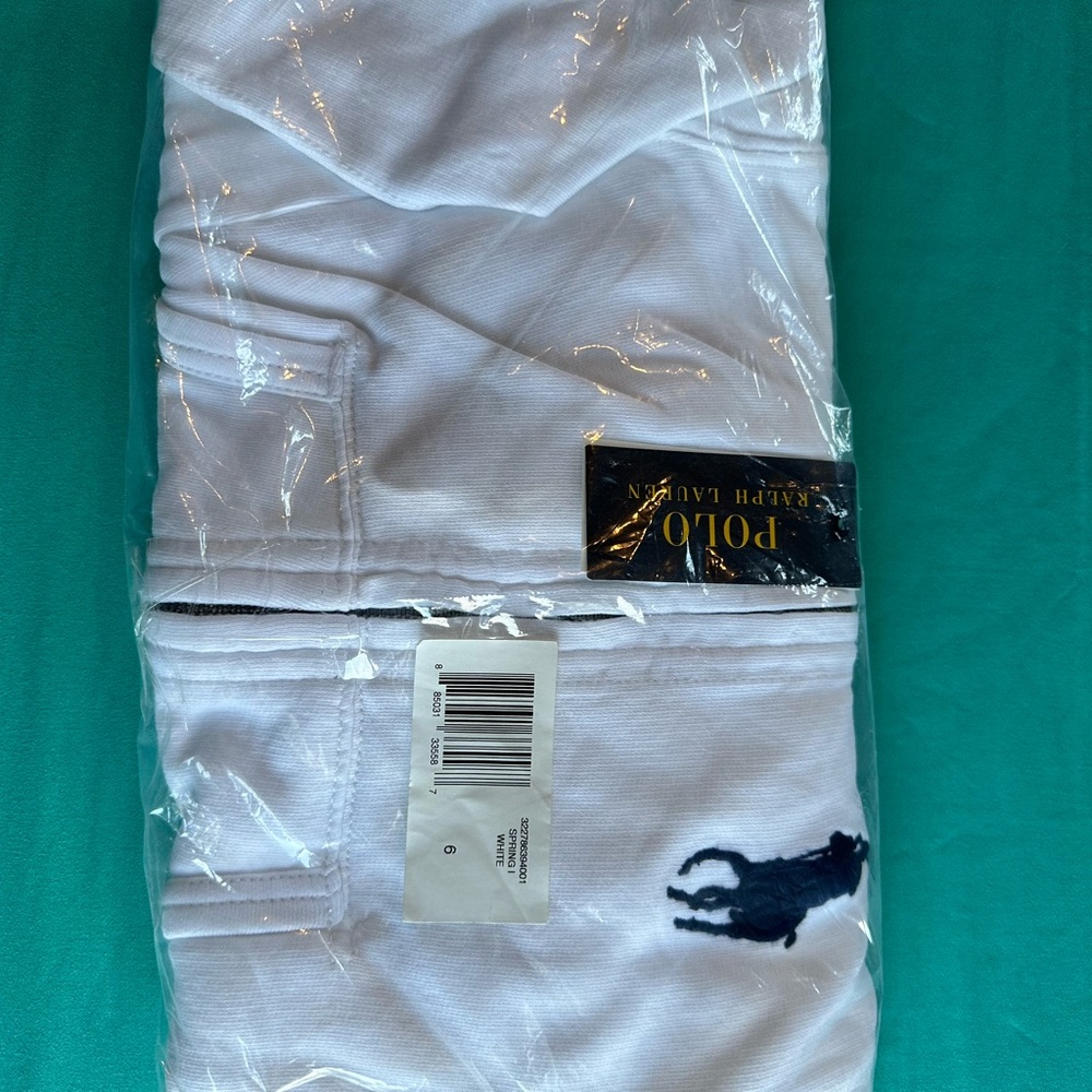 Brand new white polo zip up.